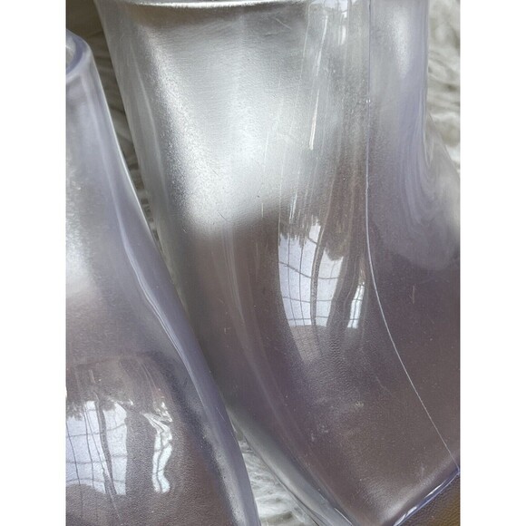 Jeffrey Campbell Women’s Size 9 Clear Slide Mule Heeled Sandals FLAW - Picture 12 of 12